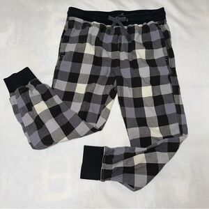 American Eagle Y2K pajama /lounge pants ladies‎ medium black & gray check